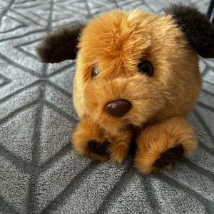 Plush Brown and Black Puppy Toy
